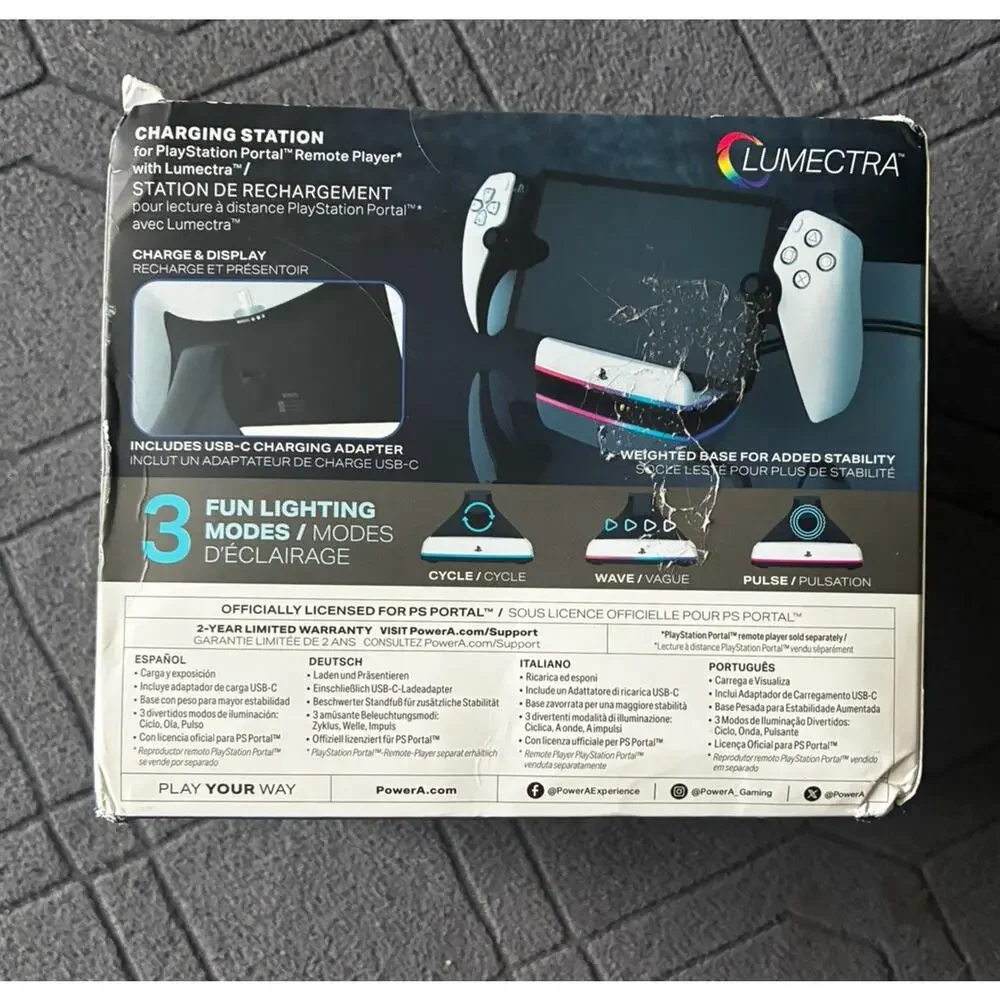 PowerA Charging Station for PlayStation Portal Remote Player with Lumectra